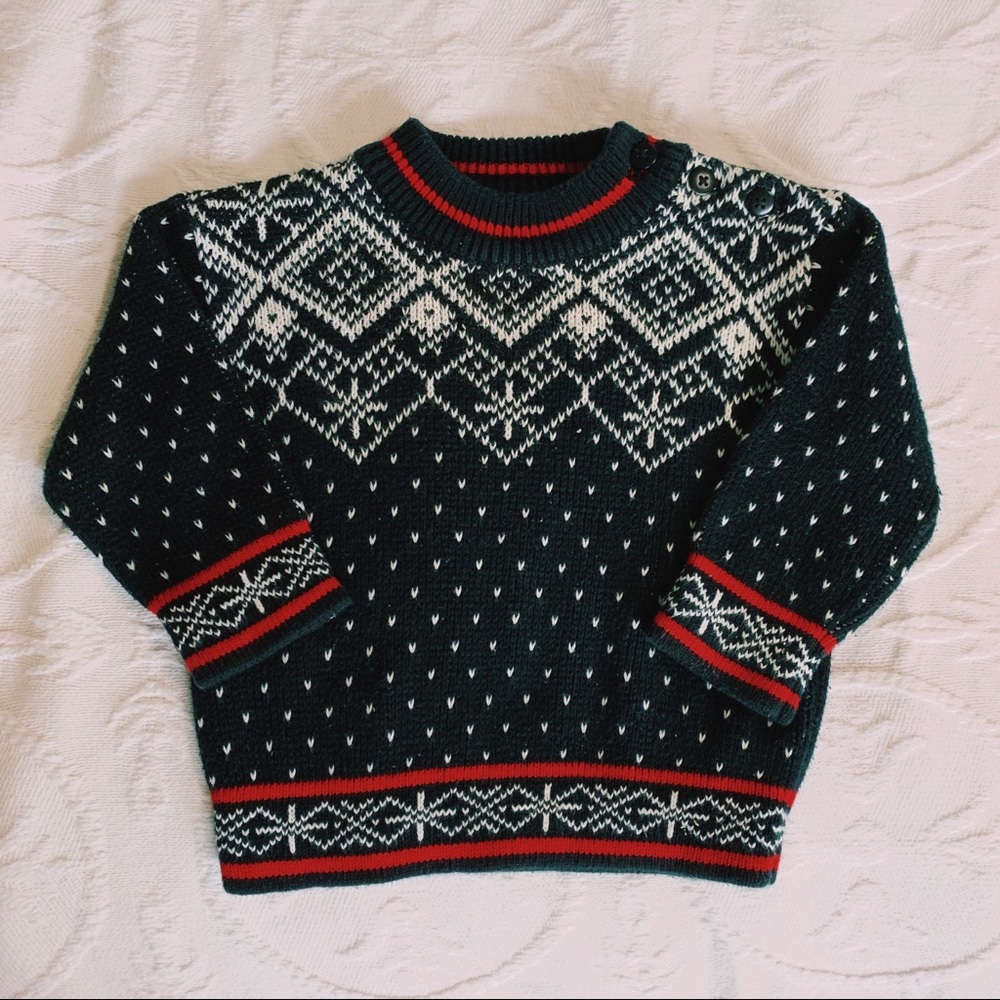 Fair Isle Christmas Holiday Sweater 6m 12m 18m 24m